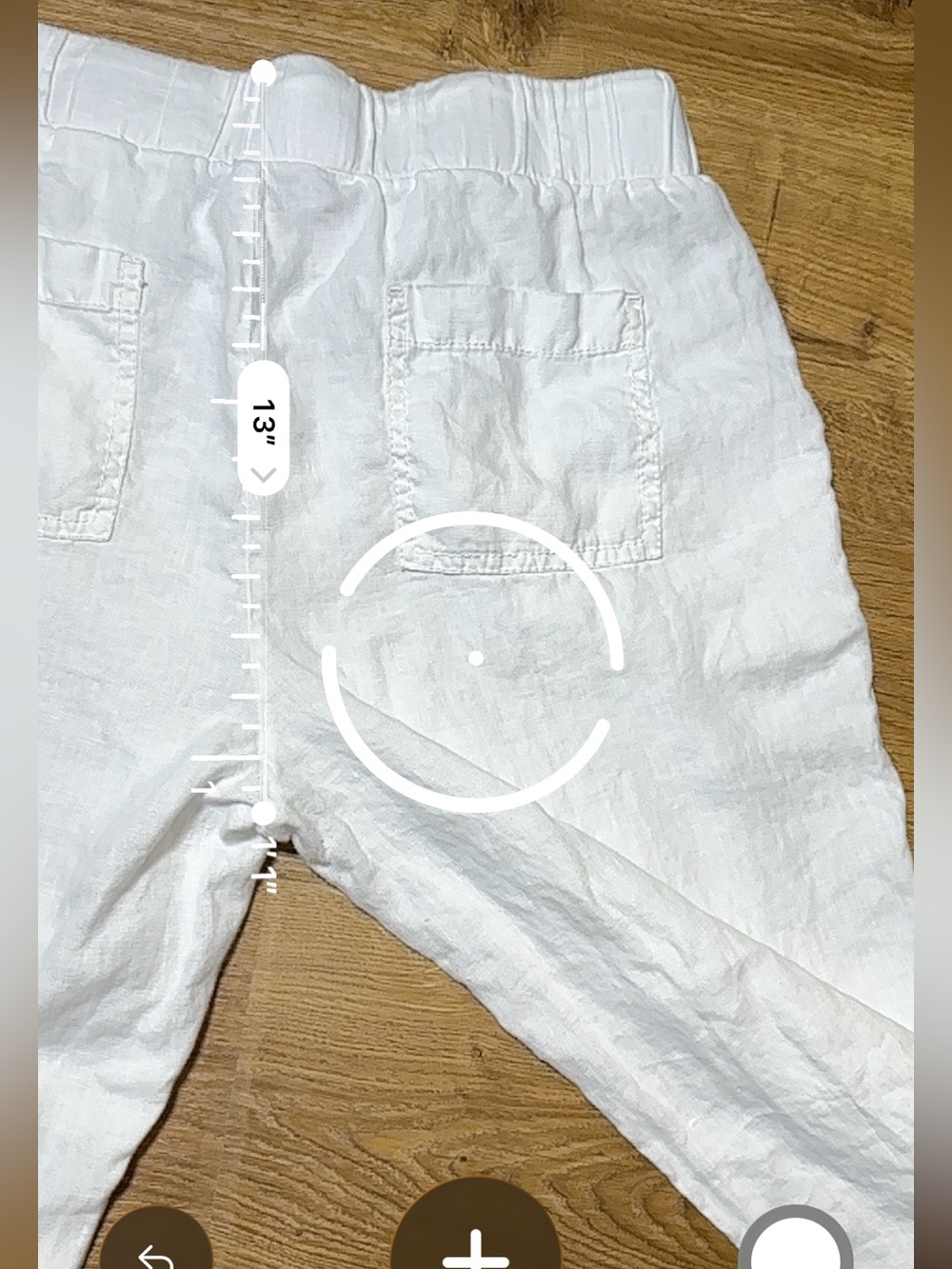 Marrakech 100% Linen White Jogger Pants Size Medium - Picture 8 of 9